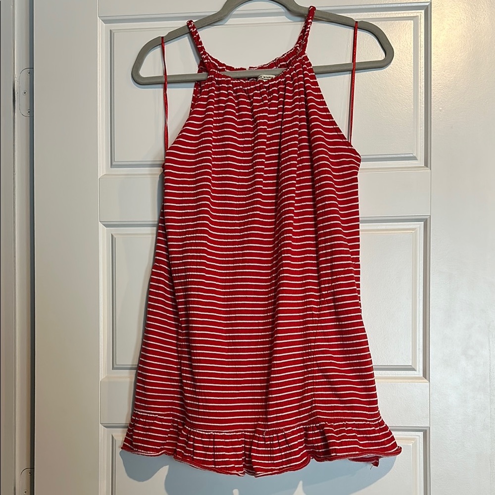 ❣️Max Studio Red & White Striped Summer Dress